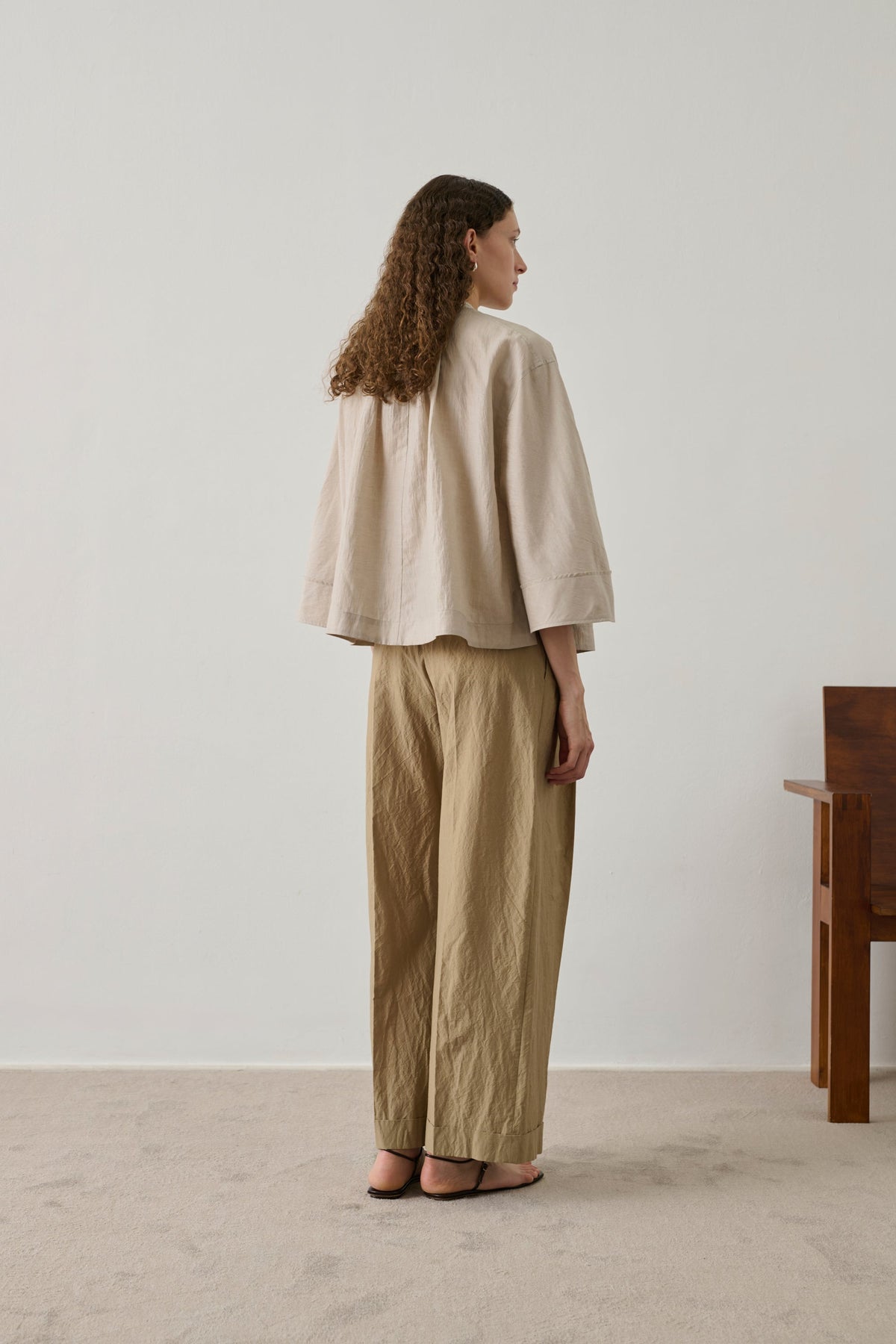 Blouse en lin et coton