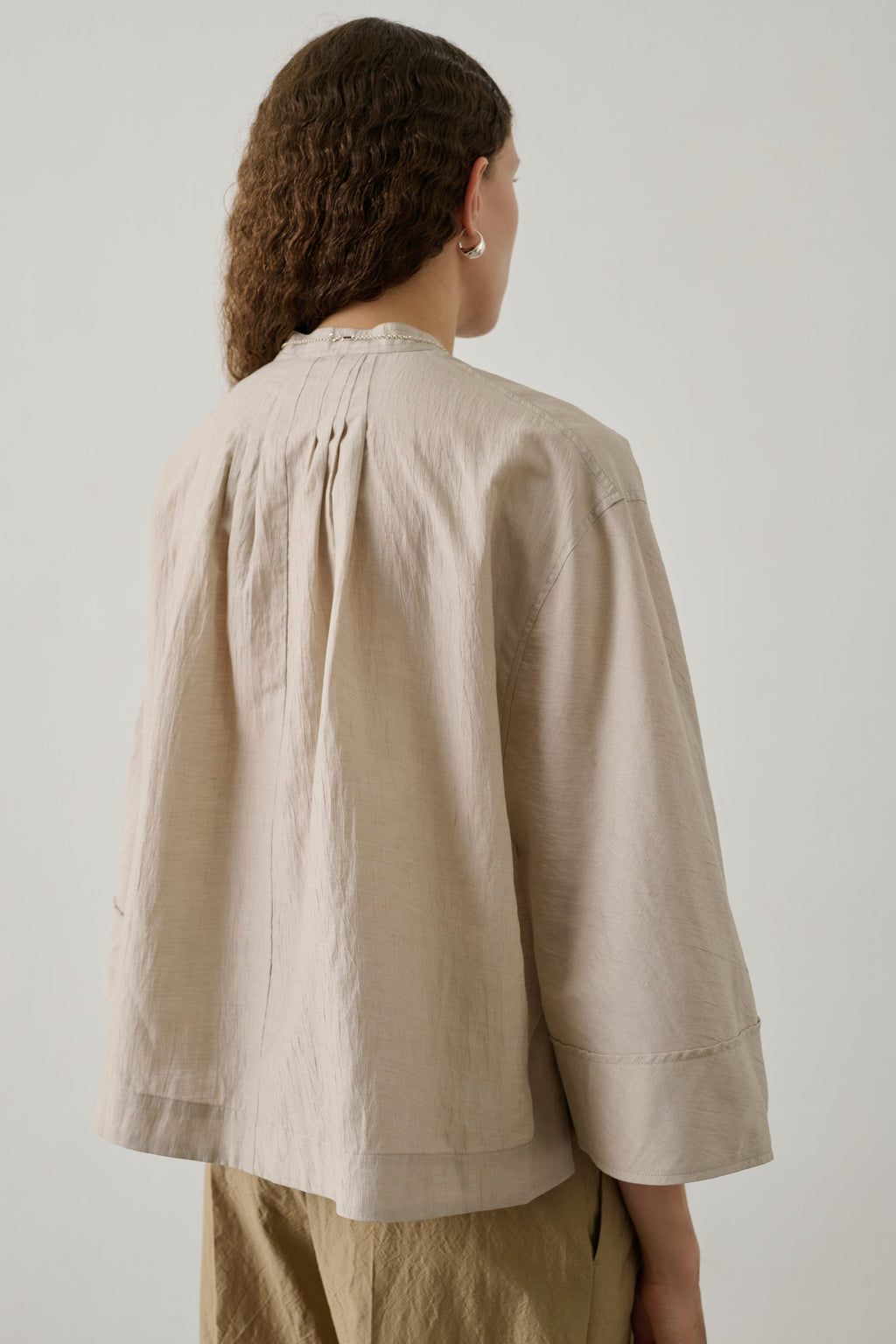 Blouse en lin et coton