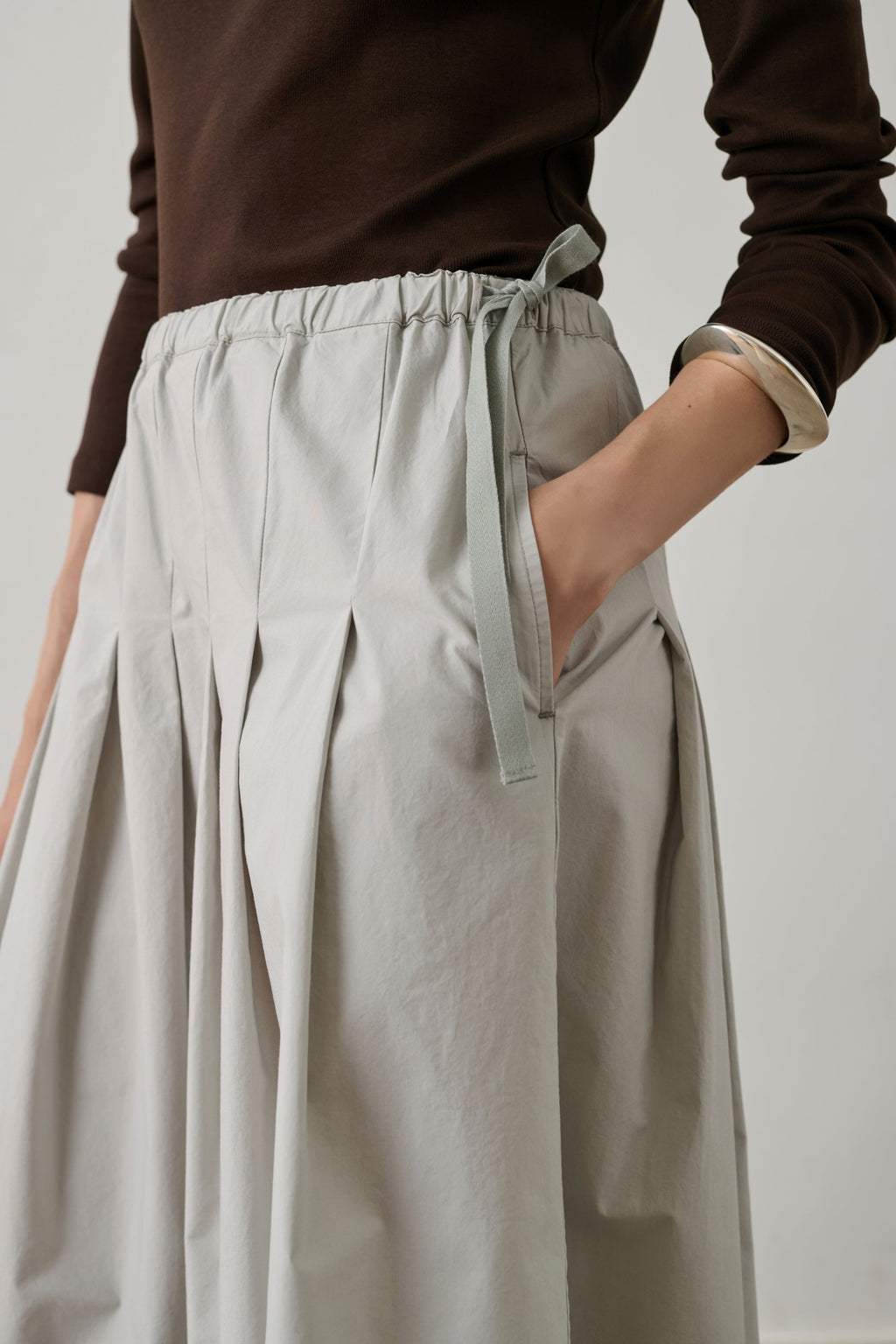 Jupe mi-longue en coton