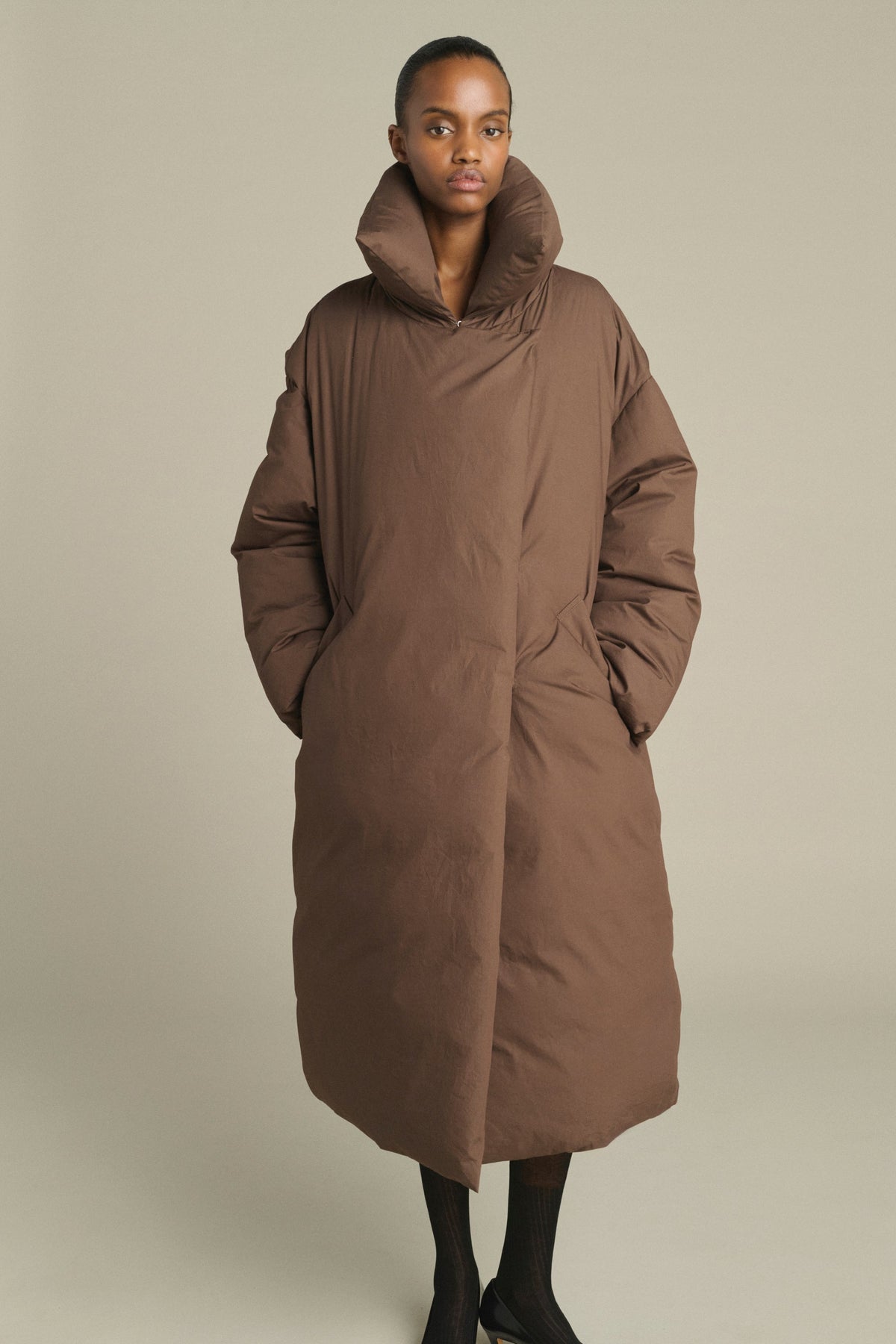 Manteau couette en toile de coton déperlante