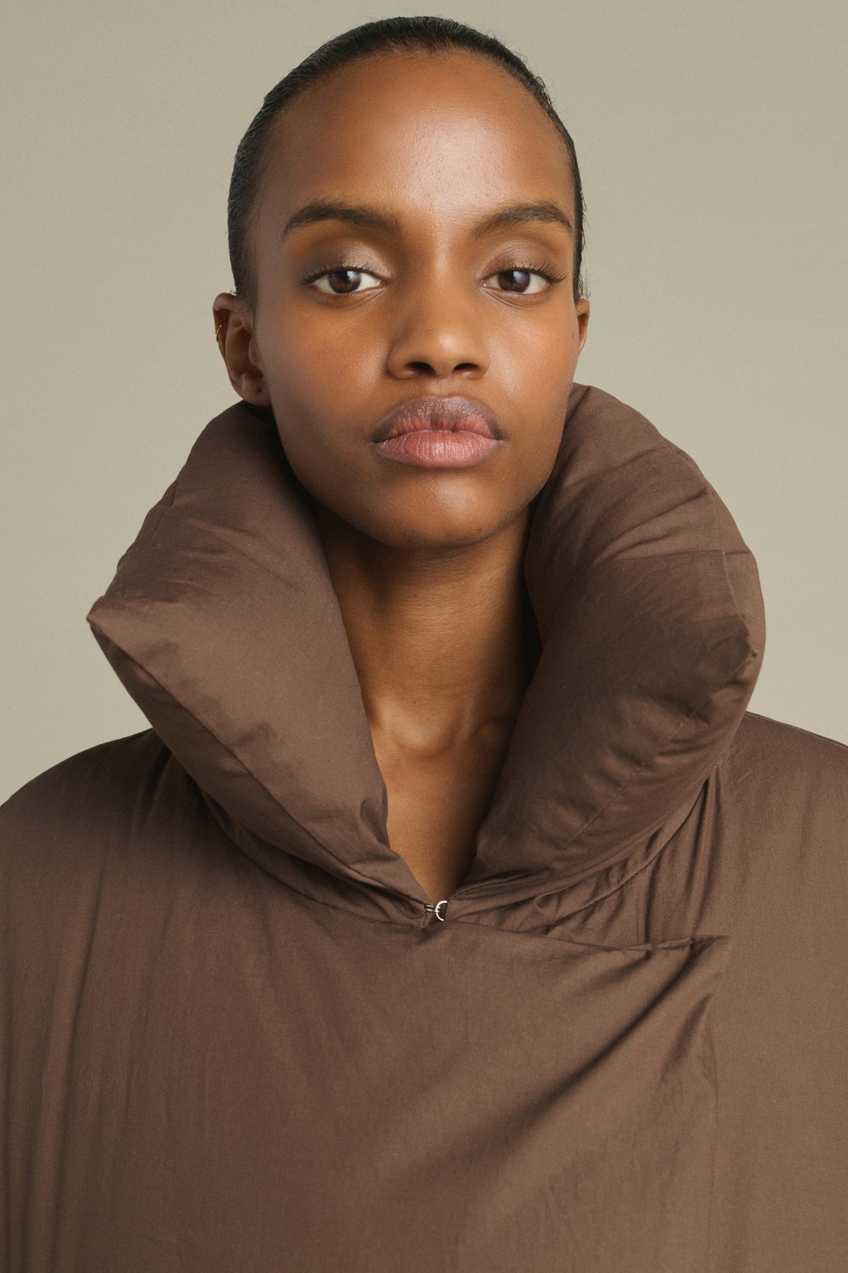 Manteau couette en toile de coton déperlante