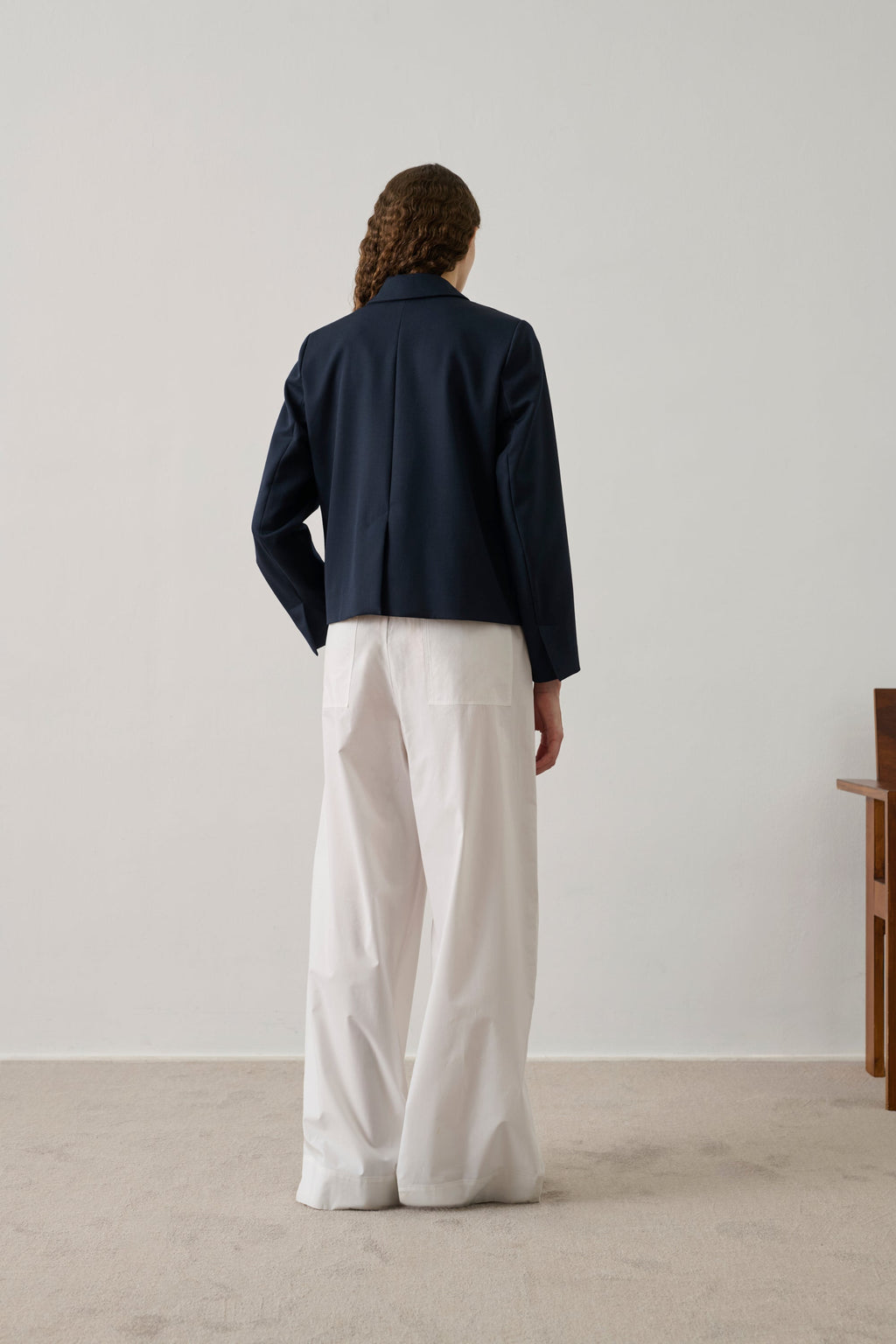 Veste cintrée en twill de lin