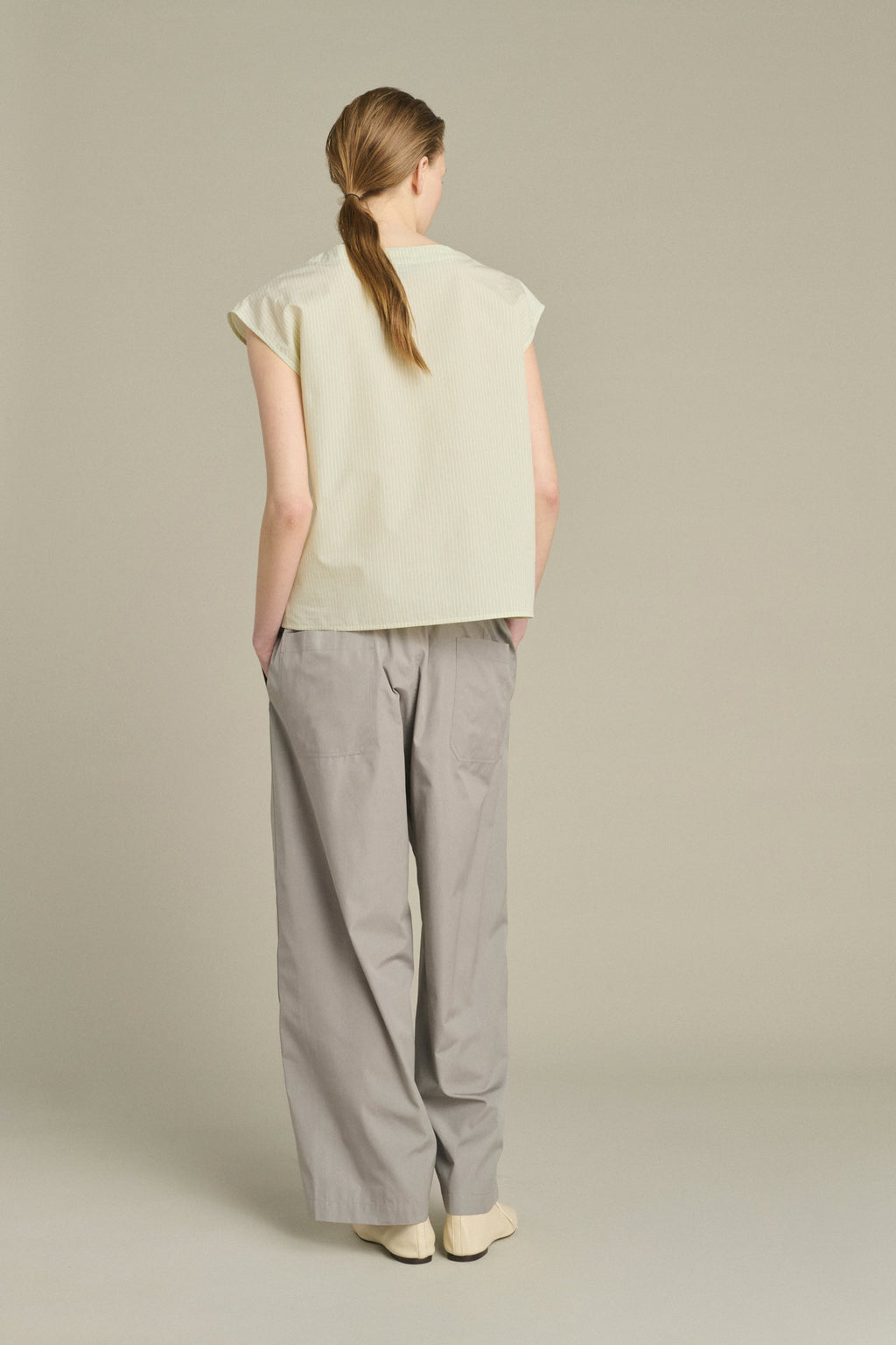 Blouse sans manches à rayures