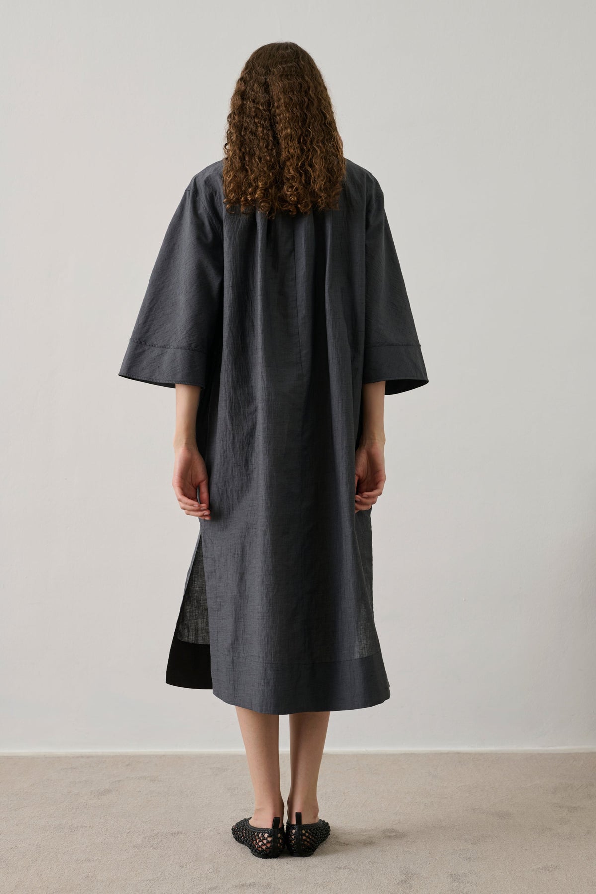 Robe en lin et coton