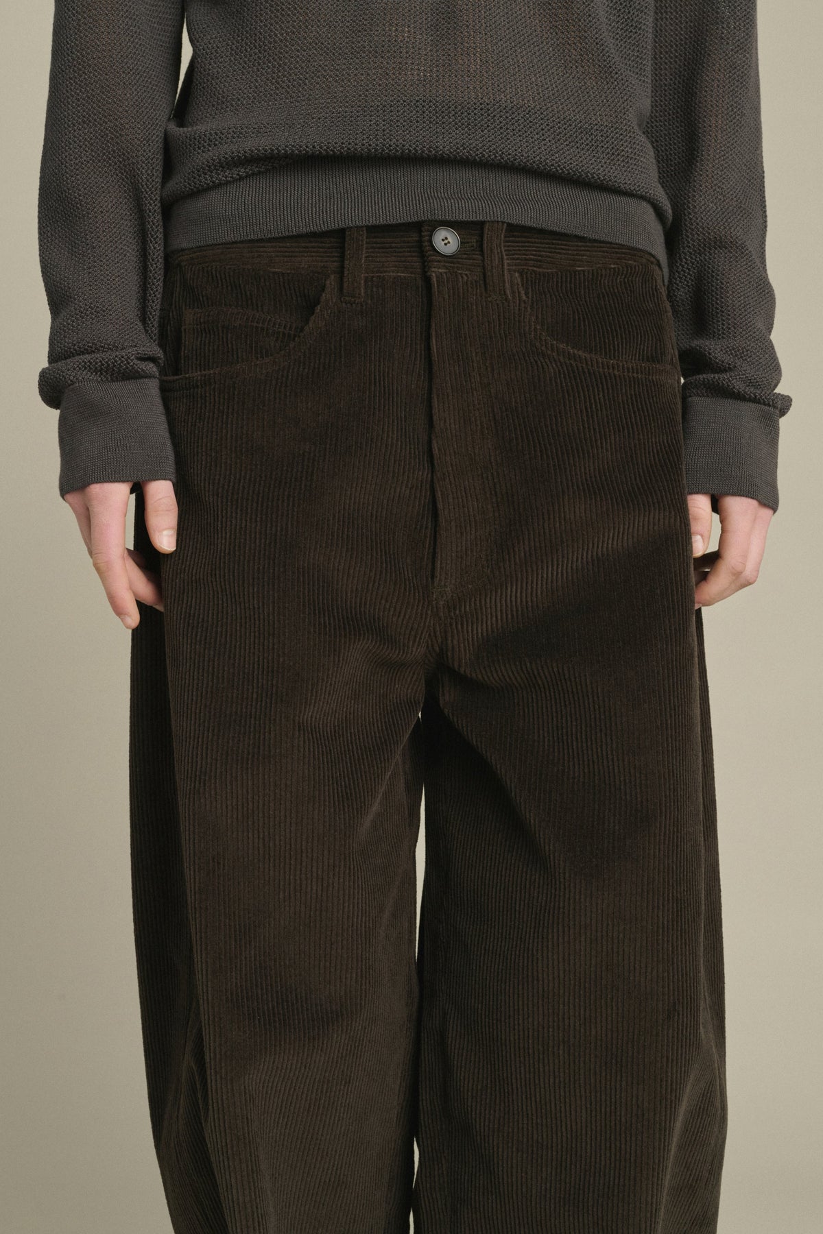 Pantalon en velours 500 raies