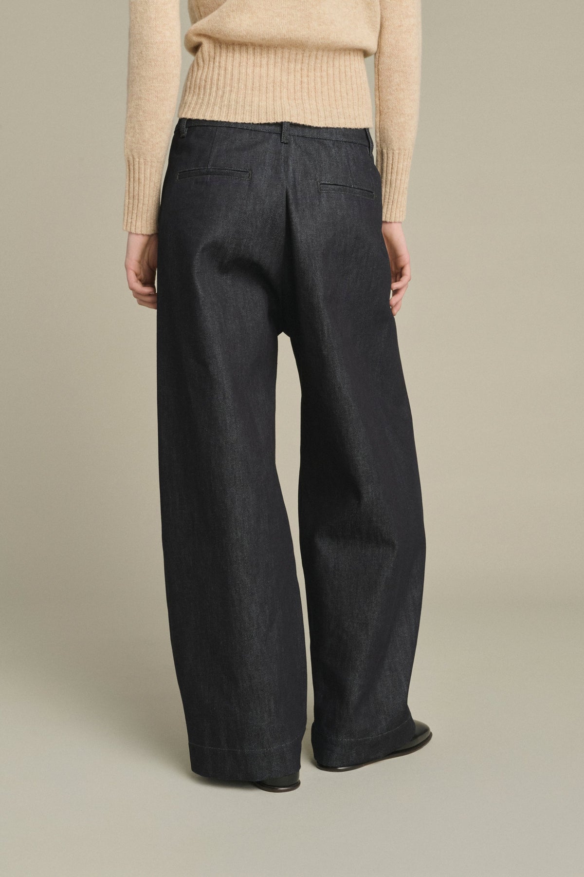 Pantalon à pinces larges en denim