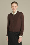 Cardigan court en laine et alpaga