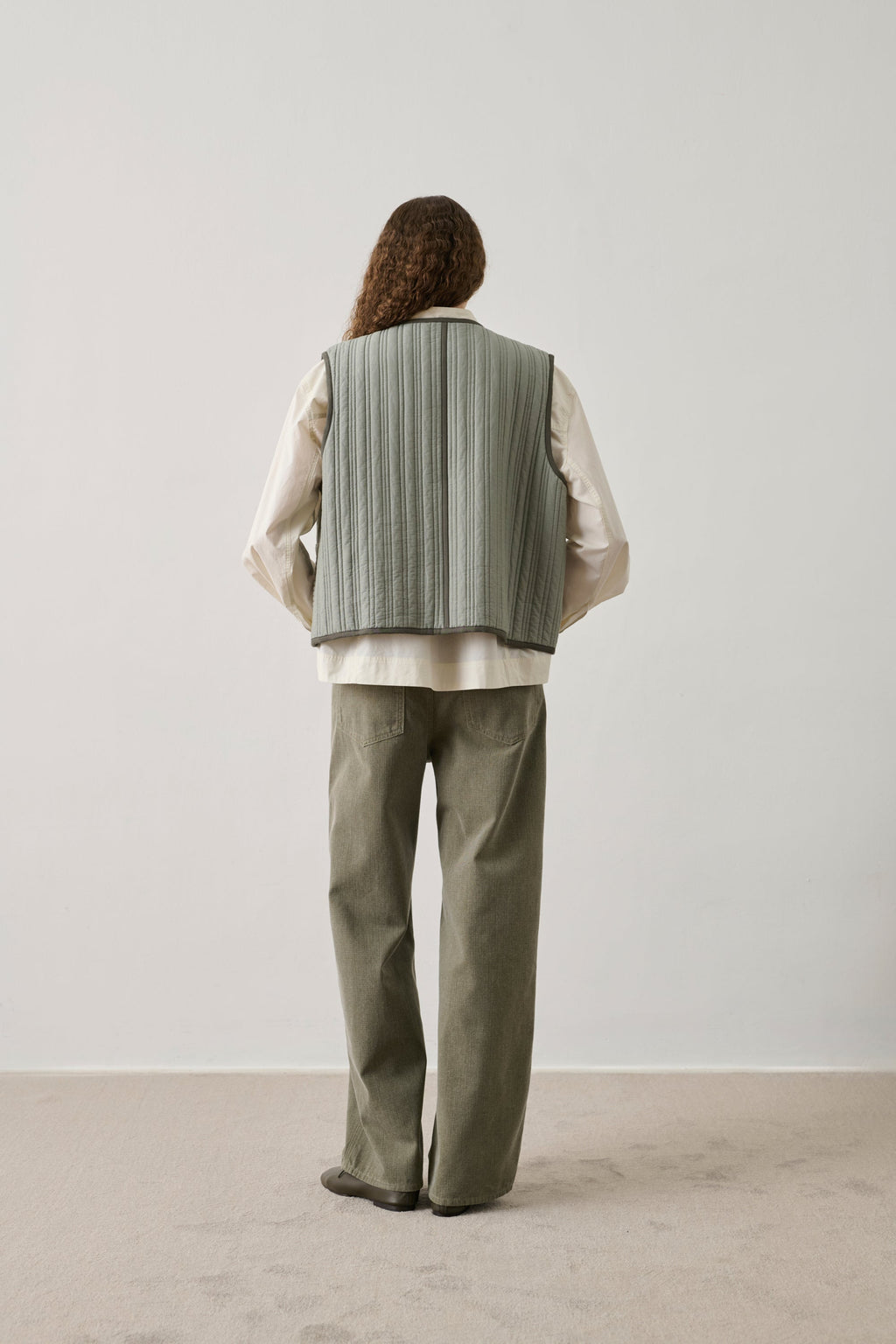 Blouson sans manches en coton matelassée