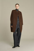 Manteau rond en laine double face