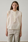 Blouse en popeline froissée
