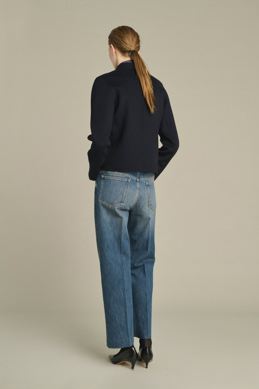 Veste cintrée en twill de lin