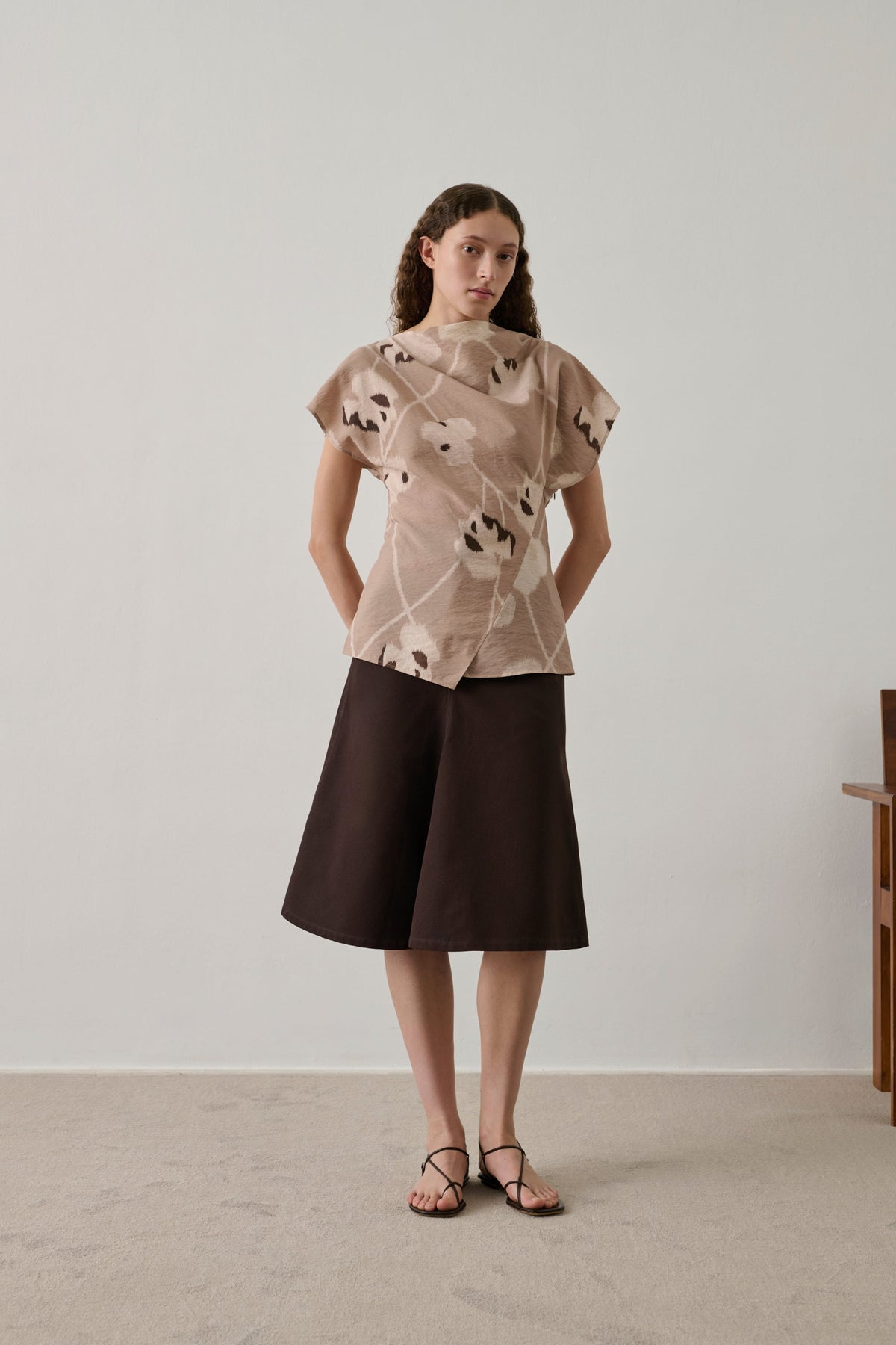Blouse en twill de soie