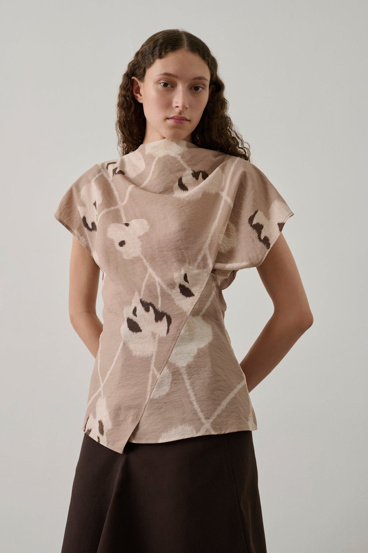 Blouse en twill de soie