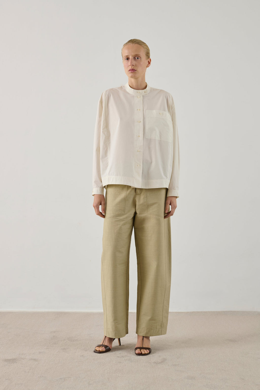 Chemise en popeline lavée