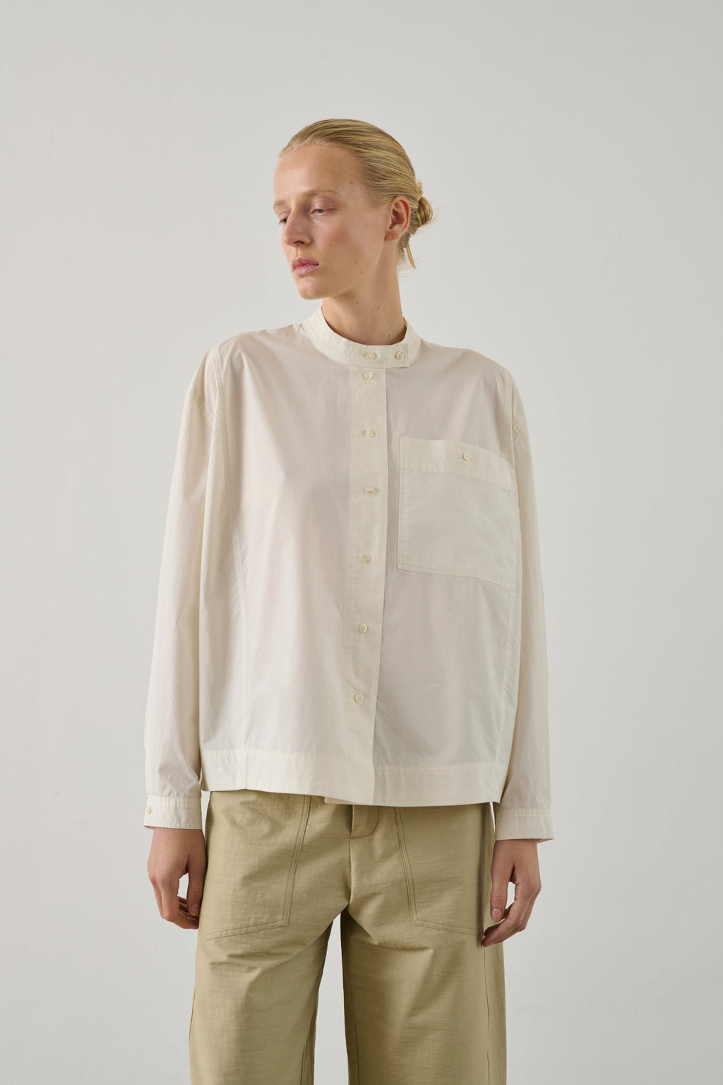 Chemise en popeline lavée
