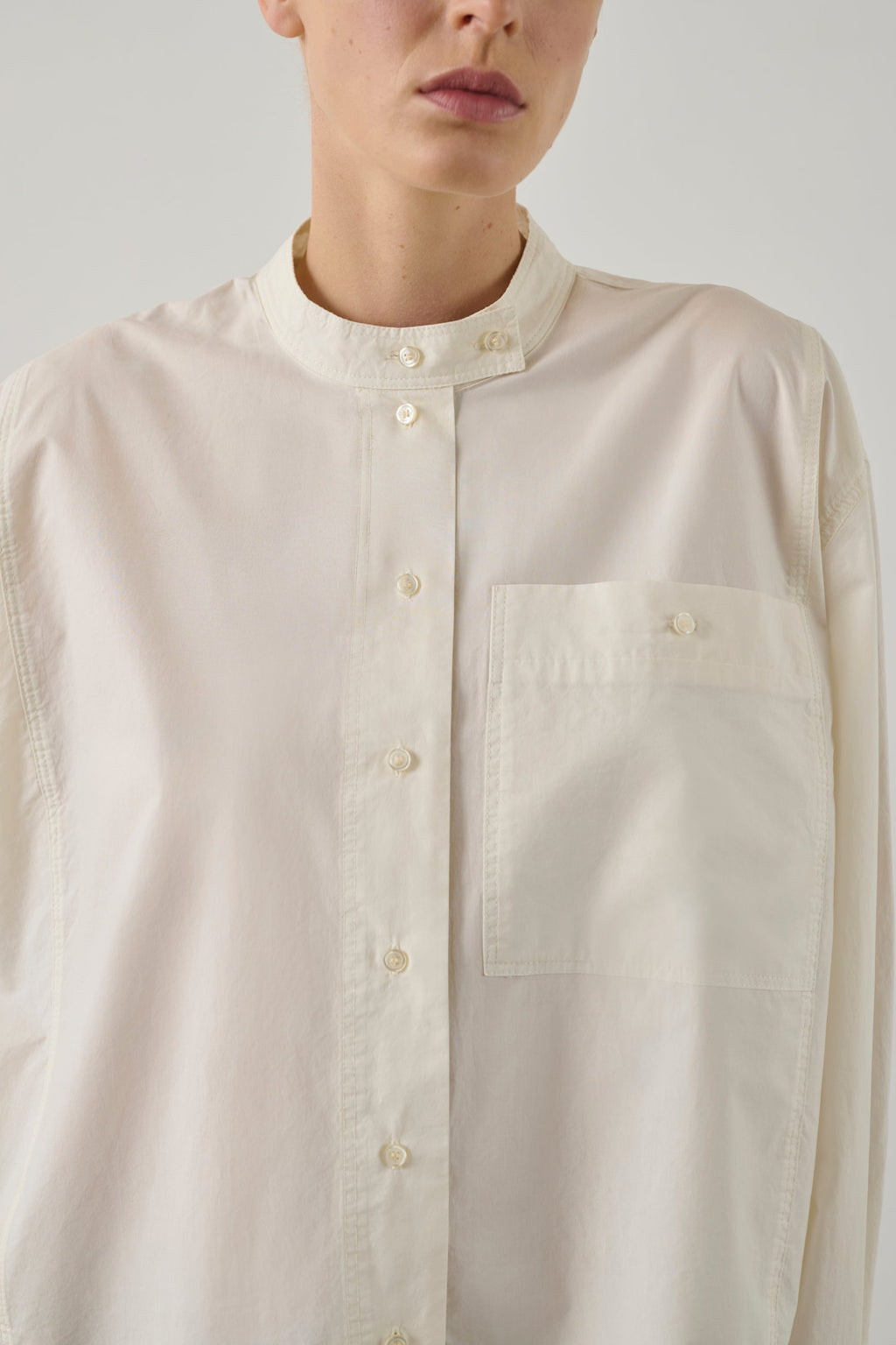 Chemise en popeline lavée