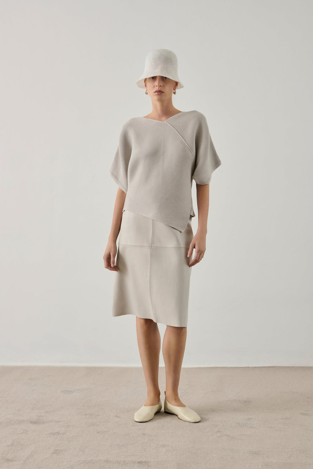 Pull asymétrique en coton