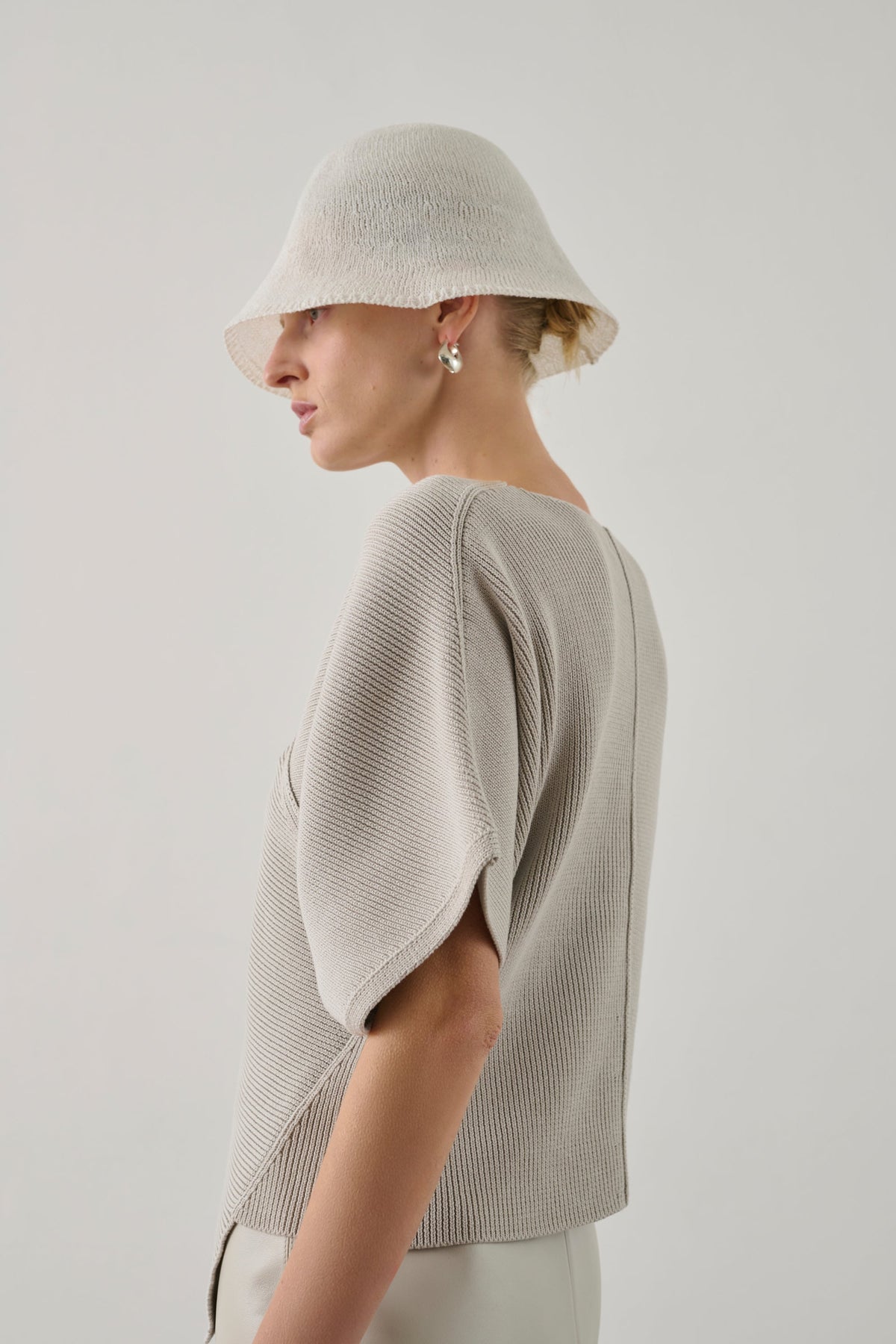 Pull asymétrique en coton