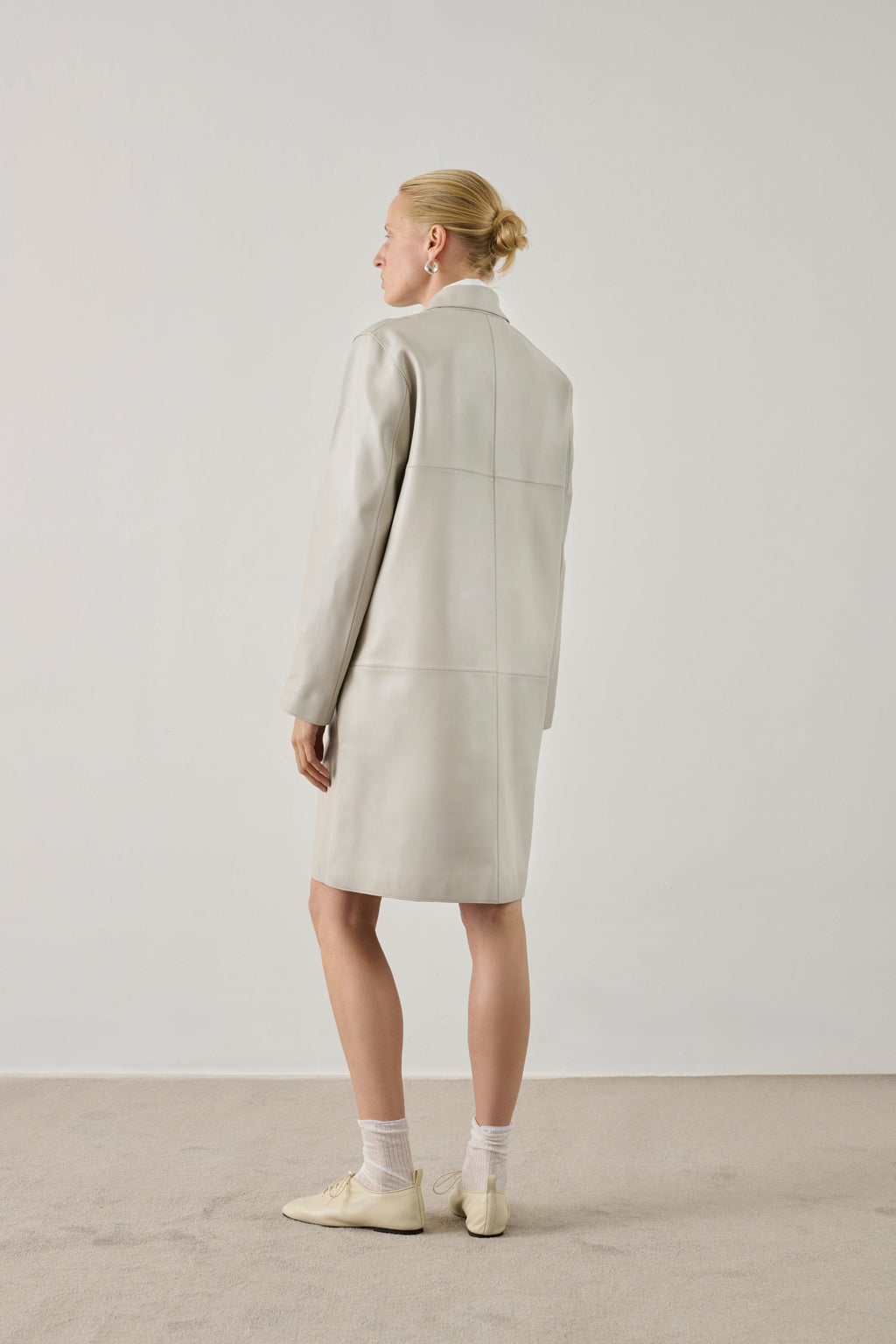 Manteau en cuir d'agneau