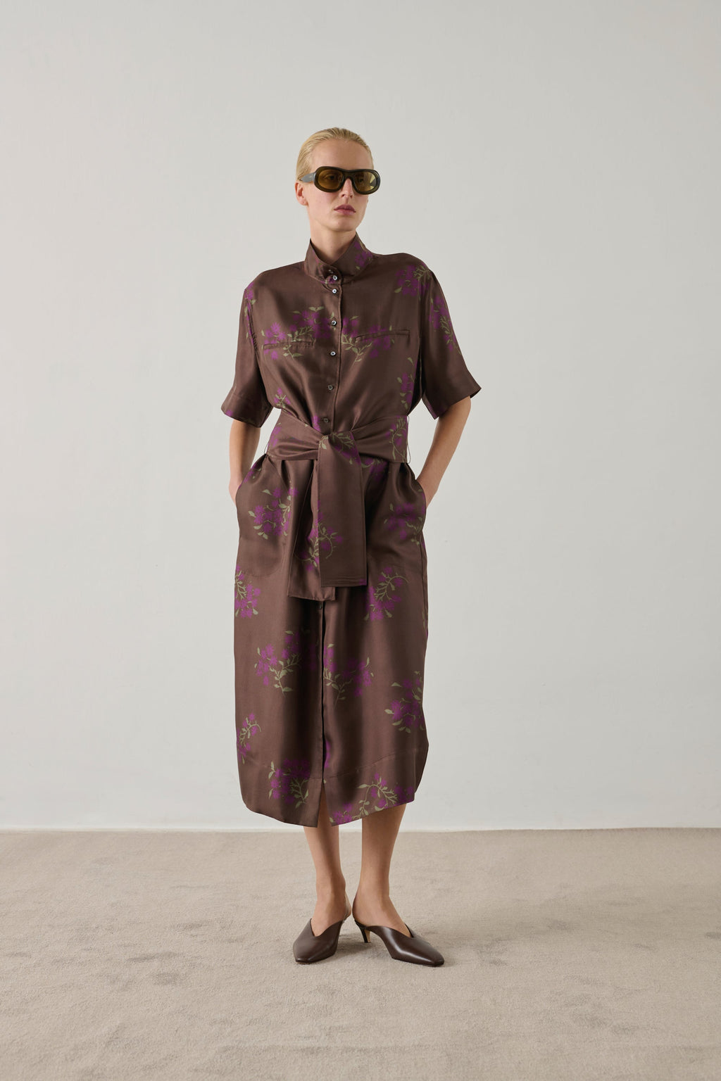 Robe en twill de soie
