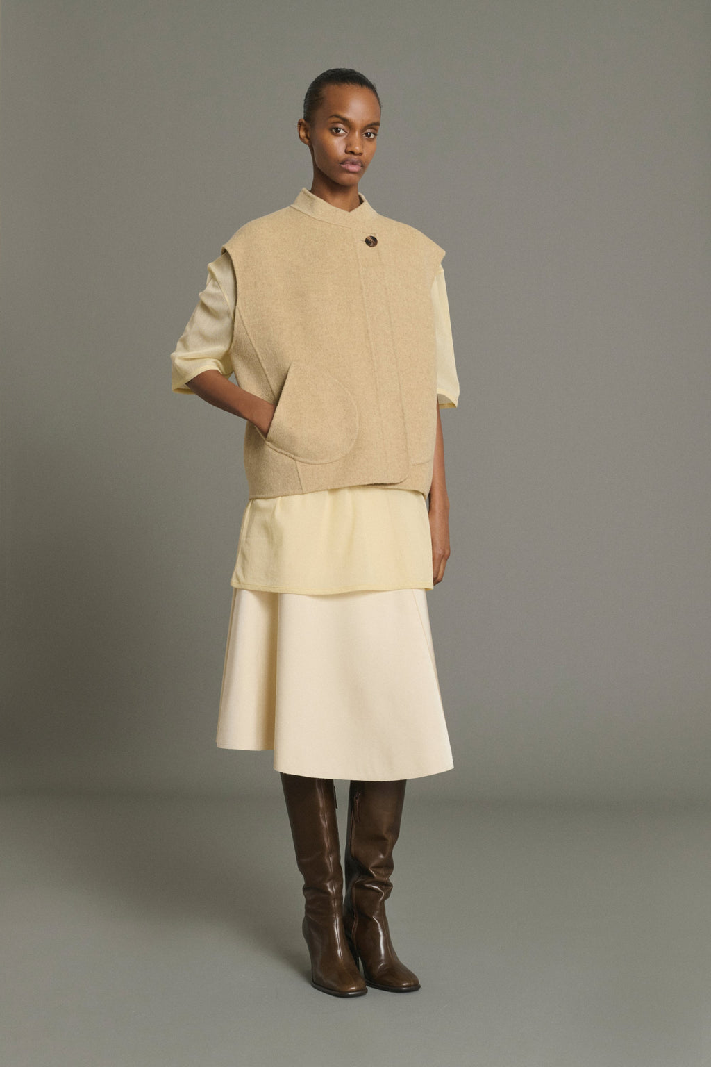 Blouson en laine double face
