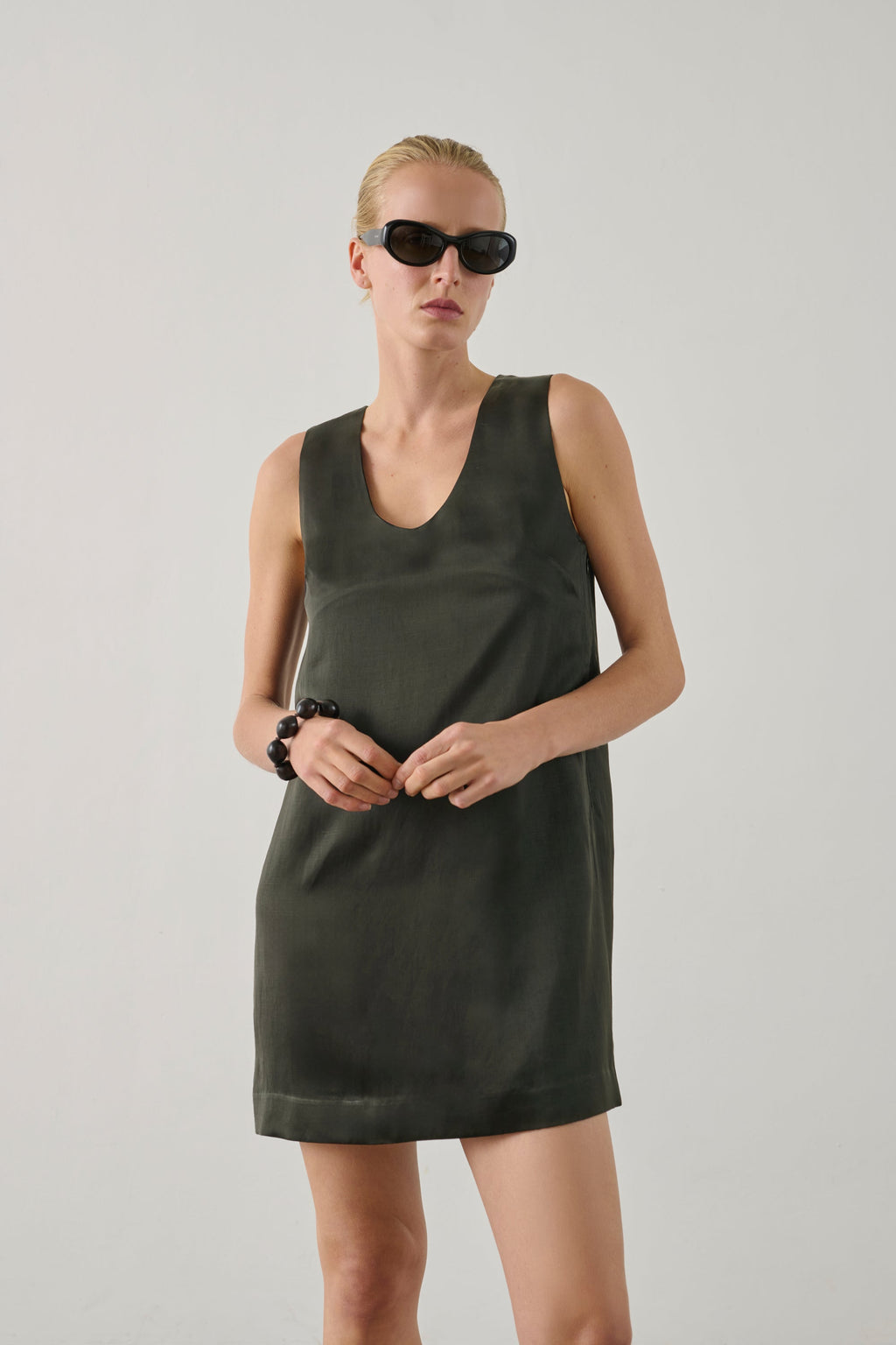 Robe satinée