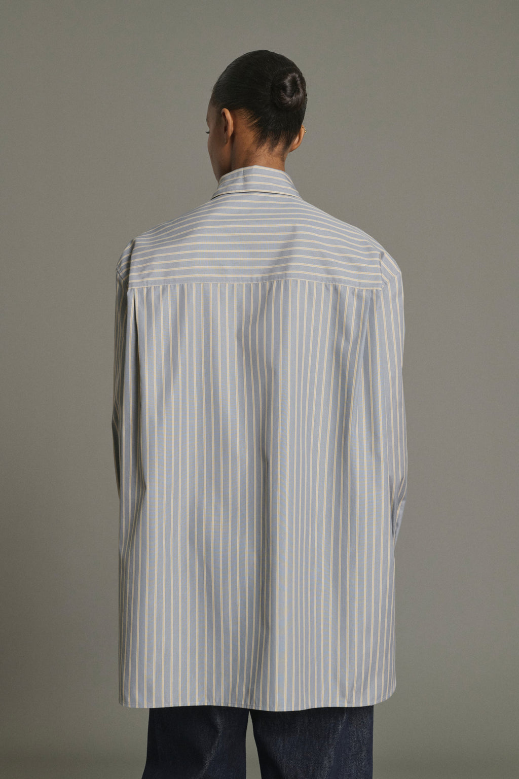 Chemise oversize en popeline glacée