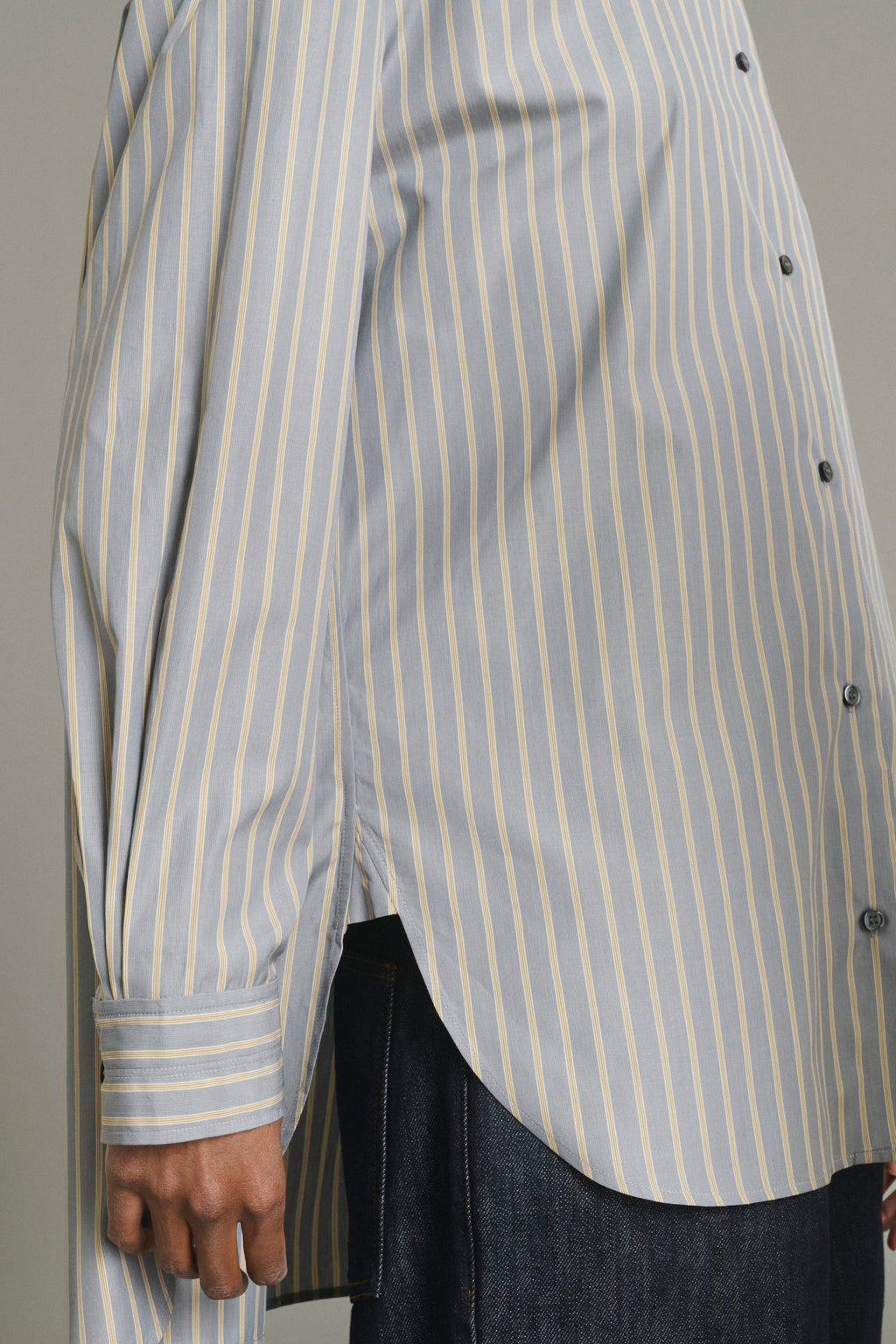 Chemise oversize en popeline glacée