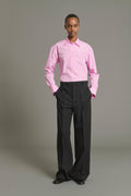 Pantalon tailleur à surpiqures