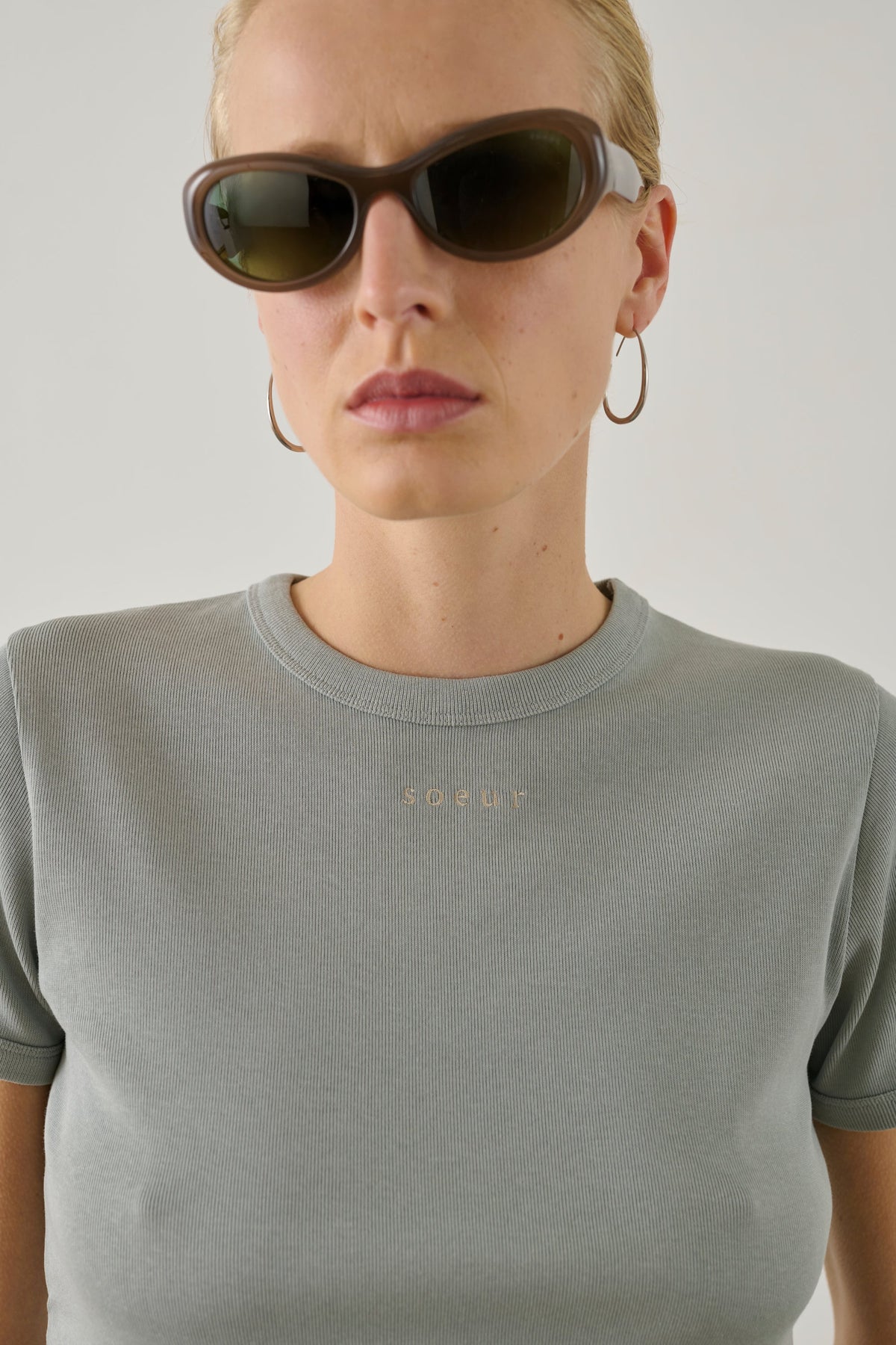 Tee-shirt brodé en coton
