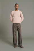 Pantalon long à poches plaquées et pli piqué