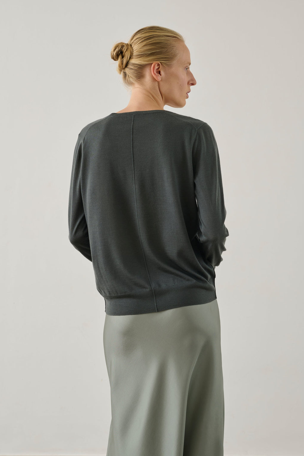 Pull col v en laine mérinos
