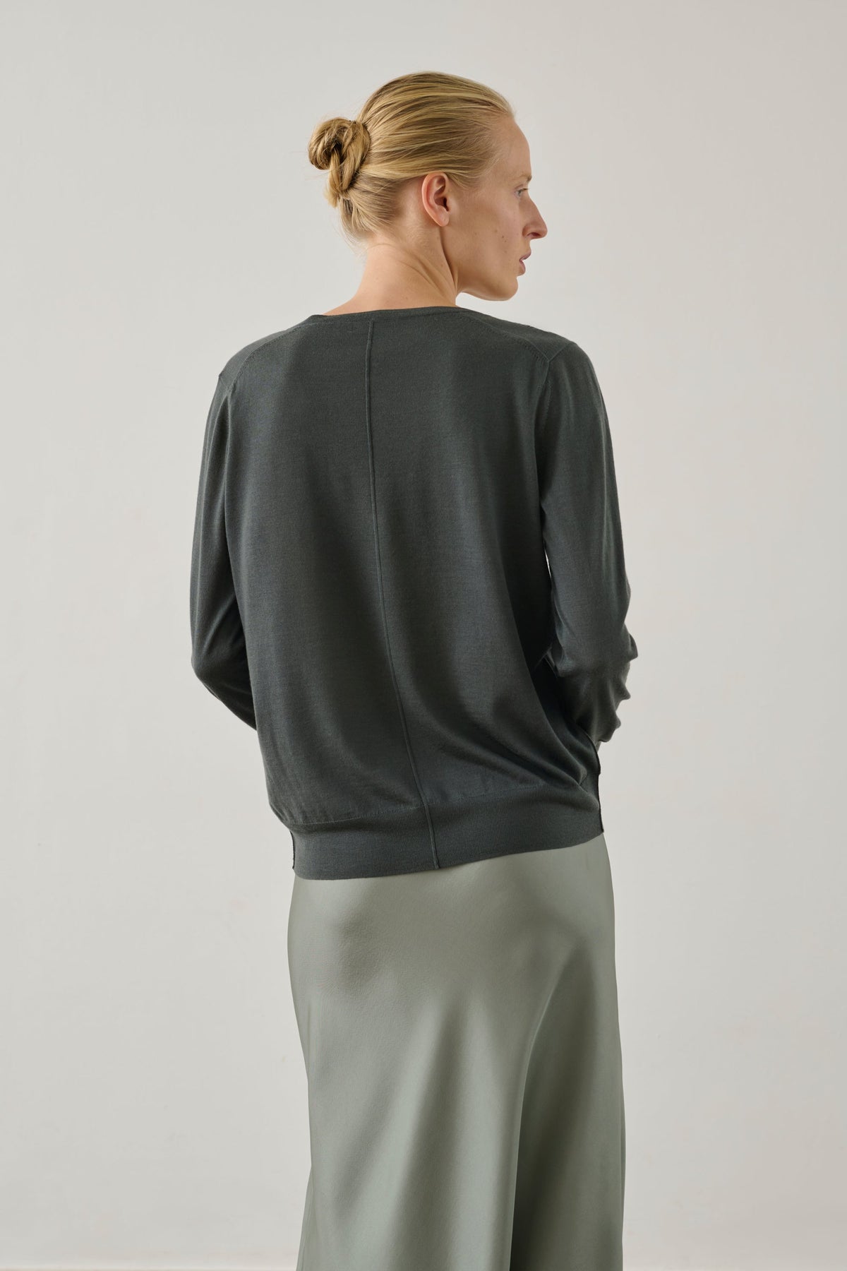 Pull col v en laine mérinos
