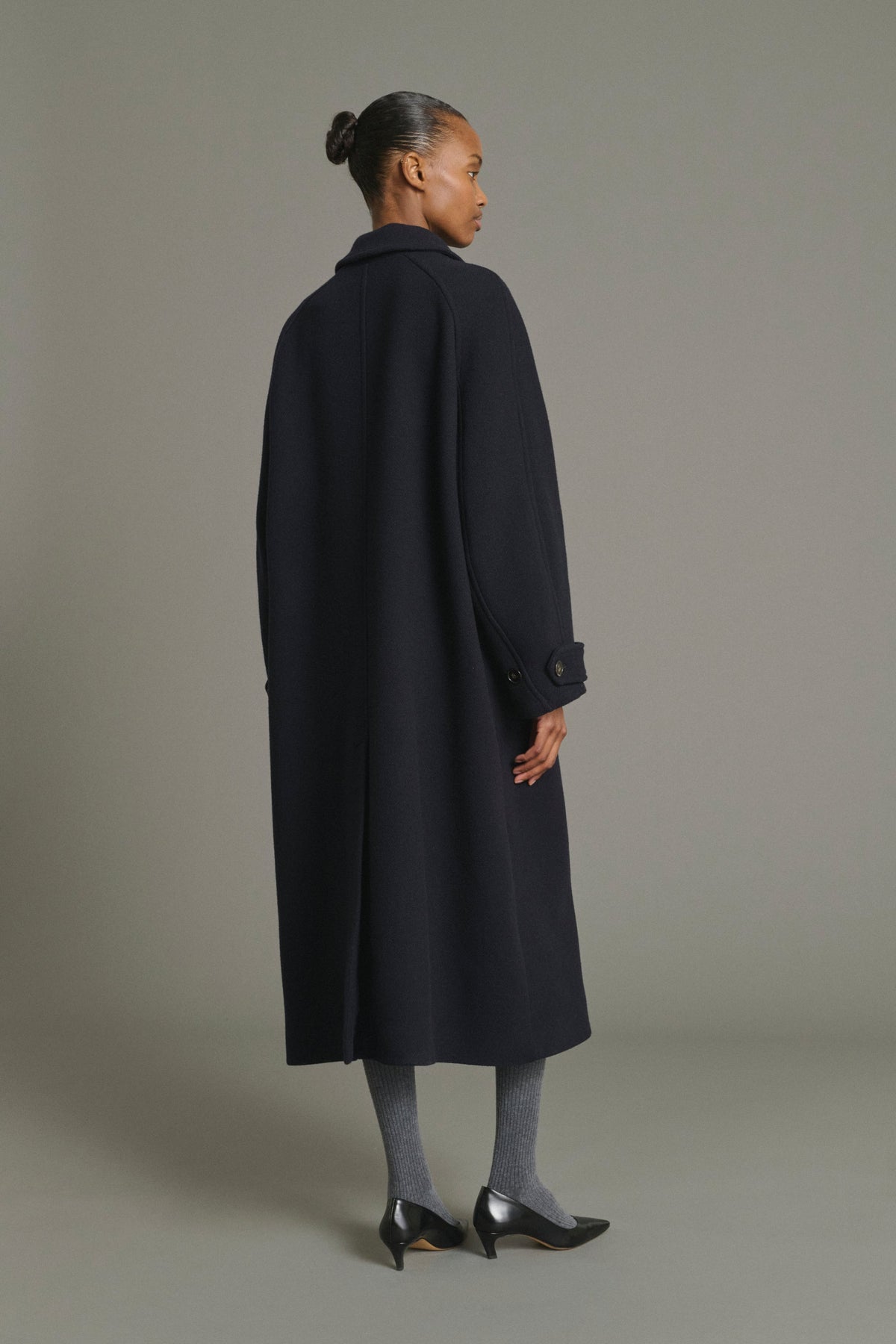 Manteau raglan en double tweed