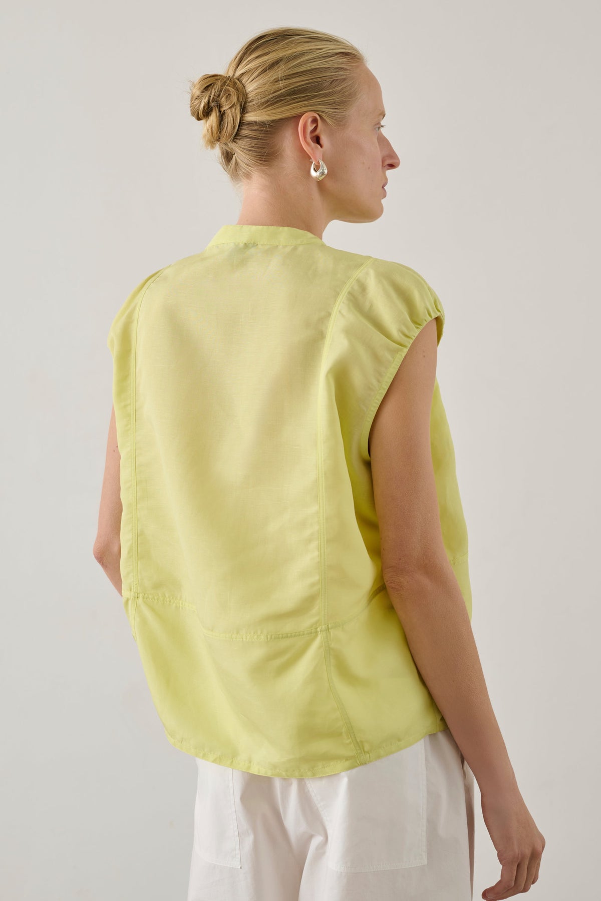 Blouse en popeline froissée