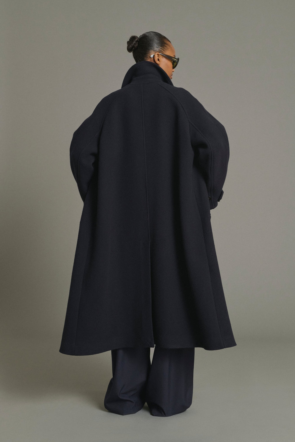 Manteau raglan en double tweed