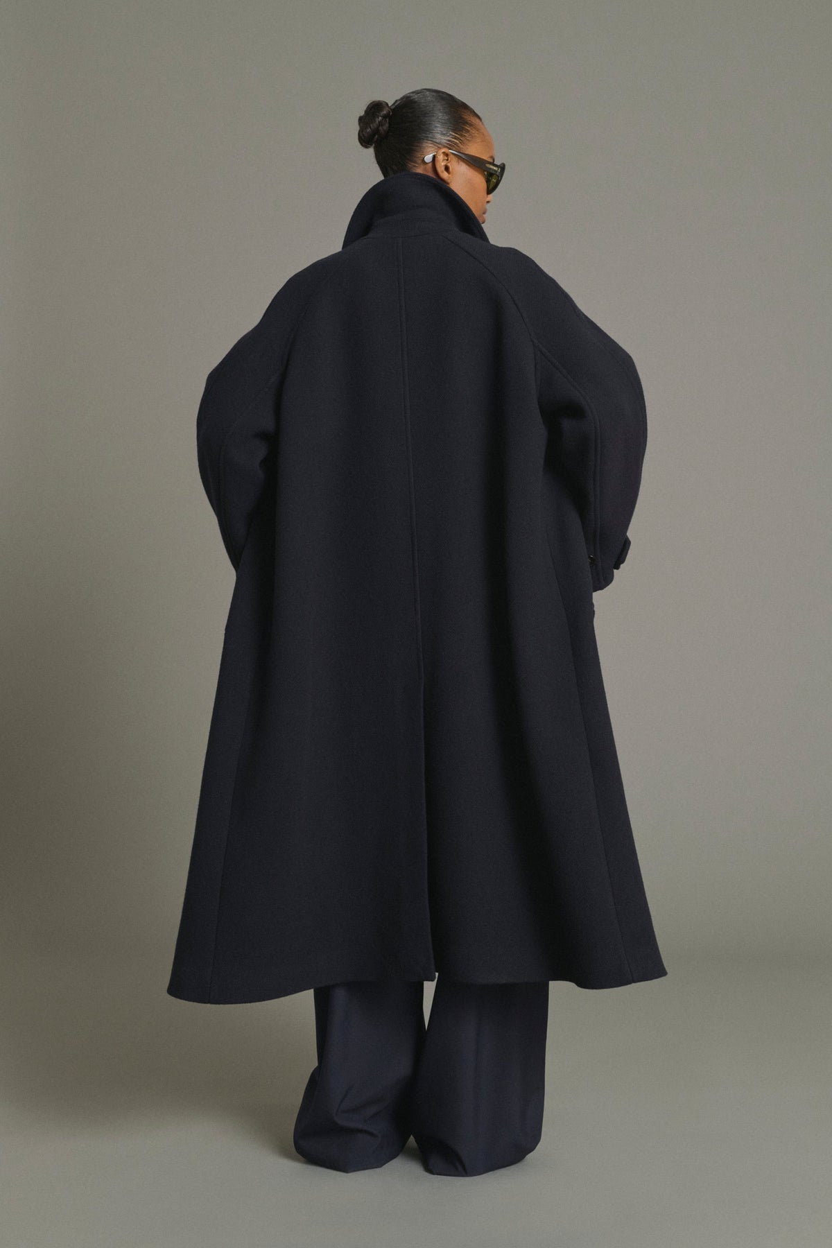 Manteau raglan en double tweed