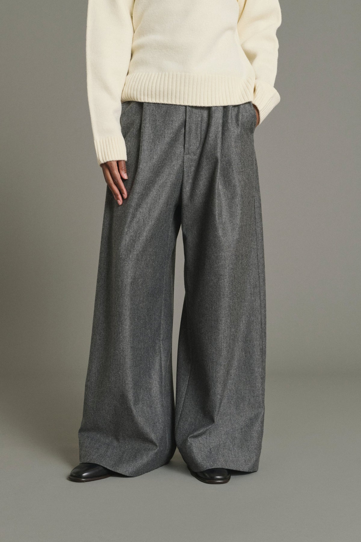 Pantalon à cordons en flanelle