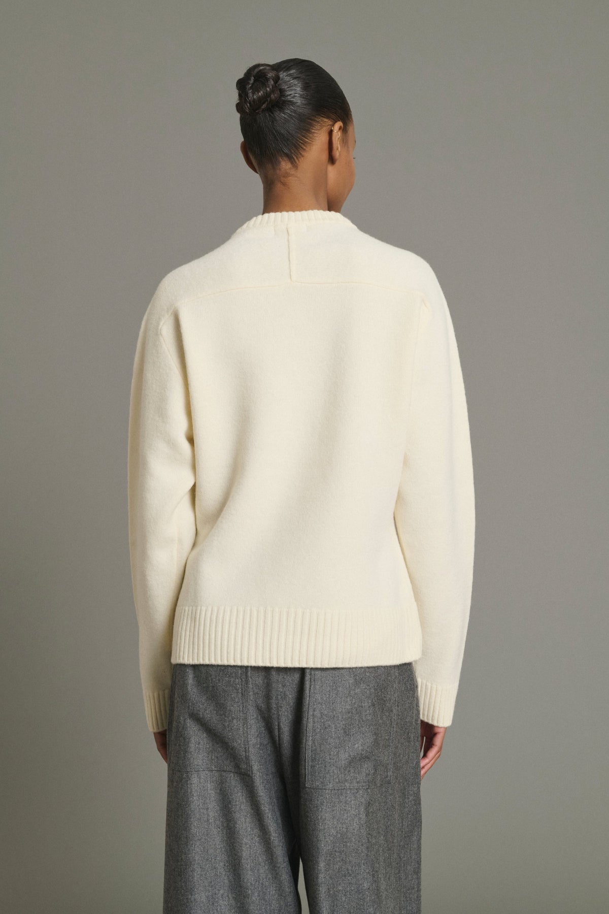 Pull cintré en maille feutrée