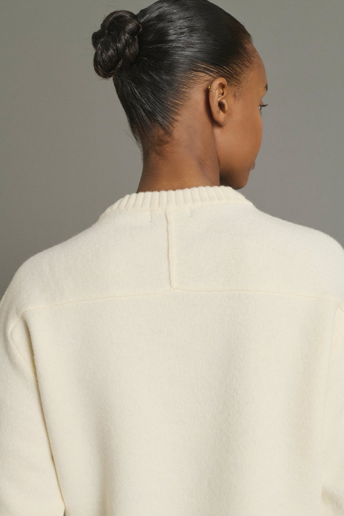 Pull cintré en maille feutrée