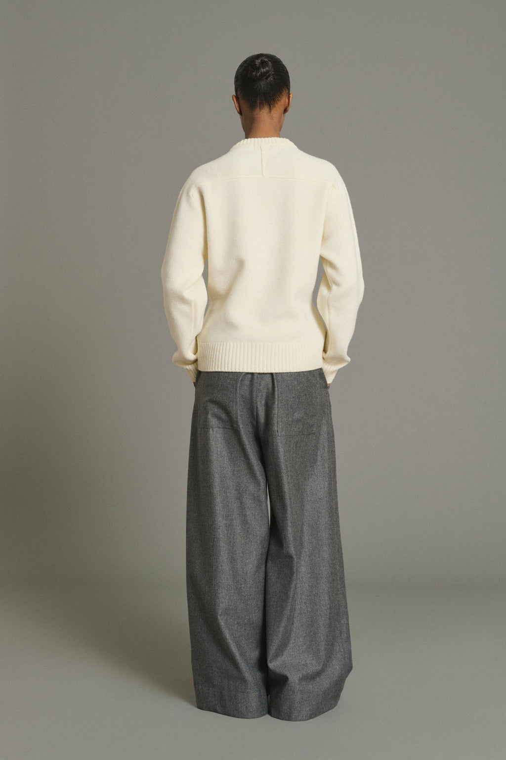 Pull cintré en maille feutrée