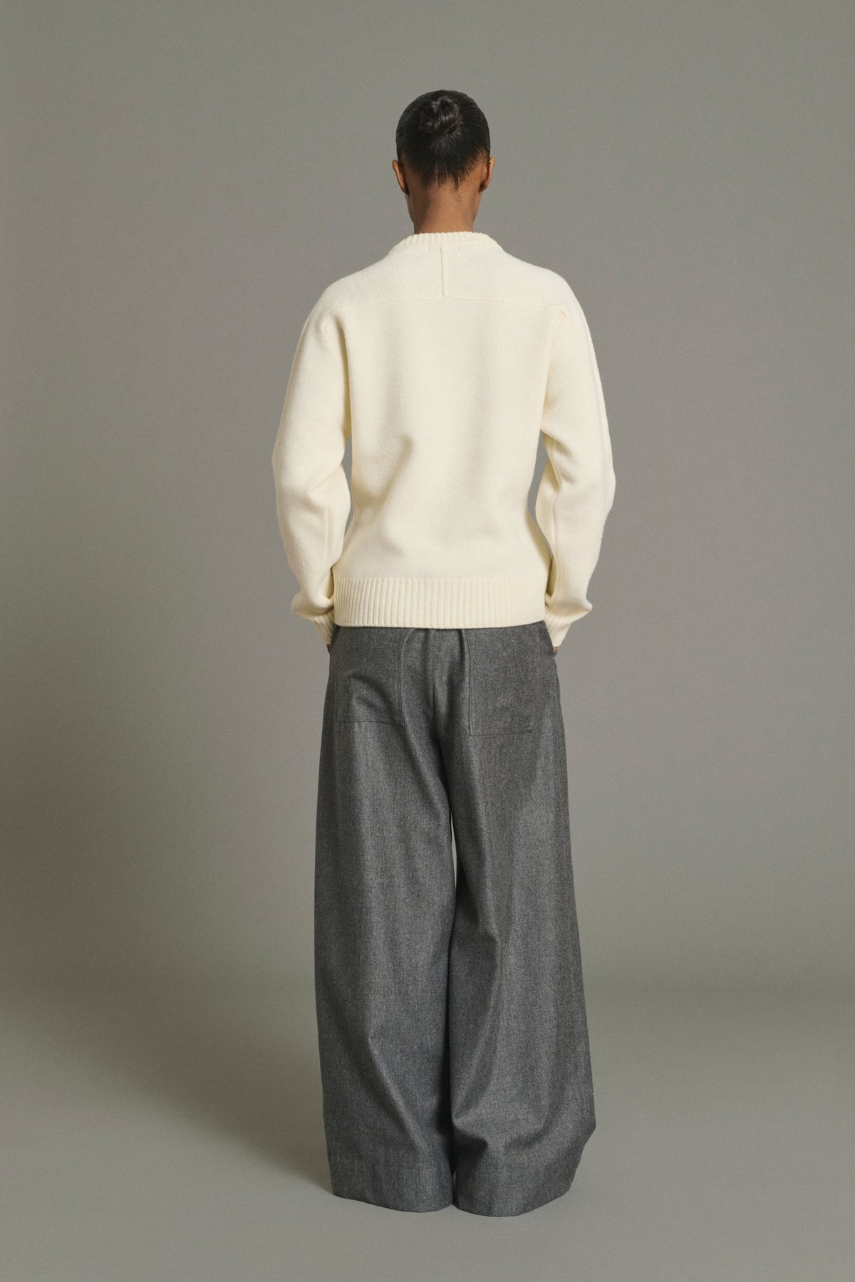 Pull cintré en maille feutrée