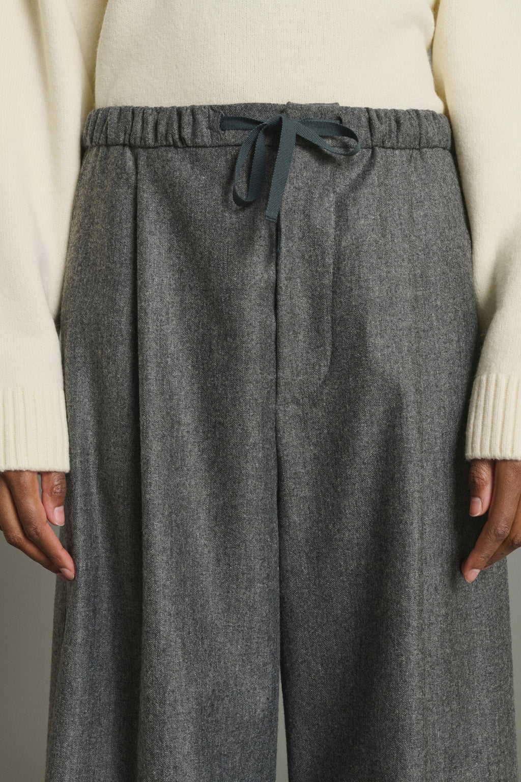 Pantalon à cordons en flanelle