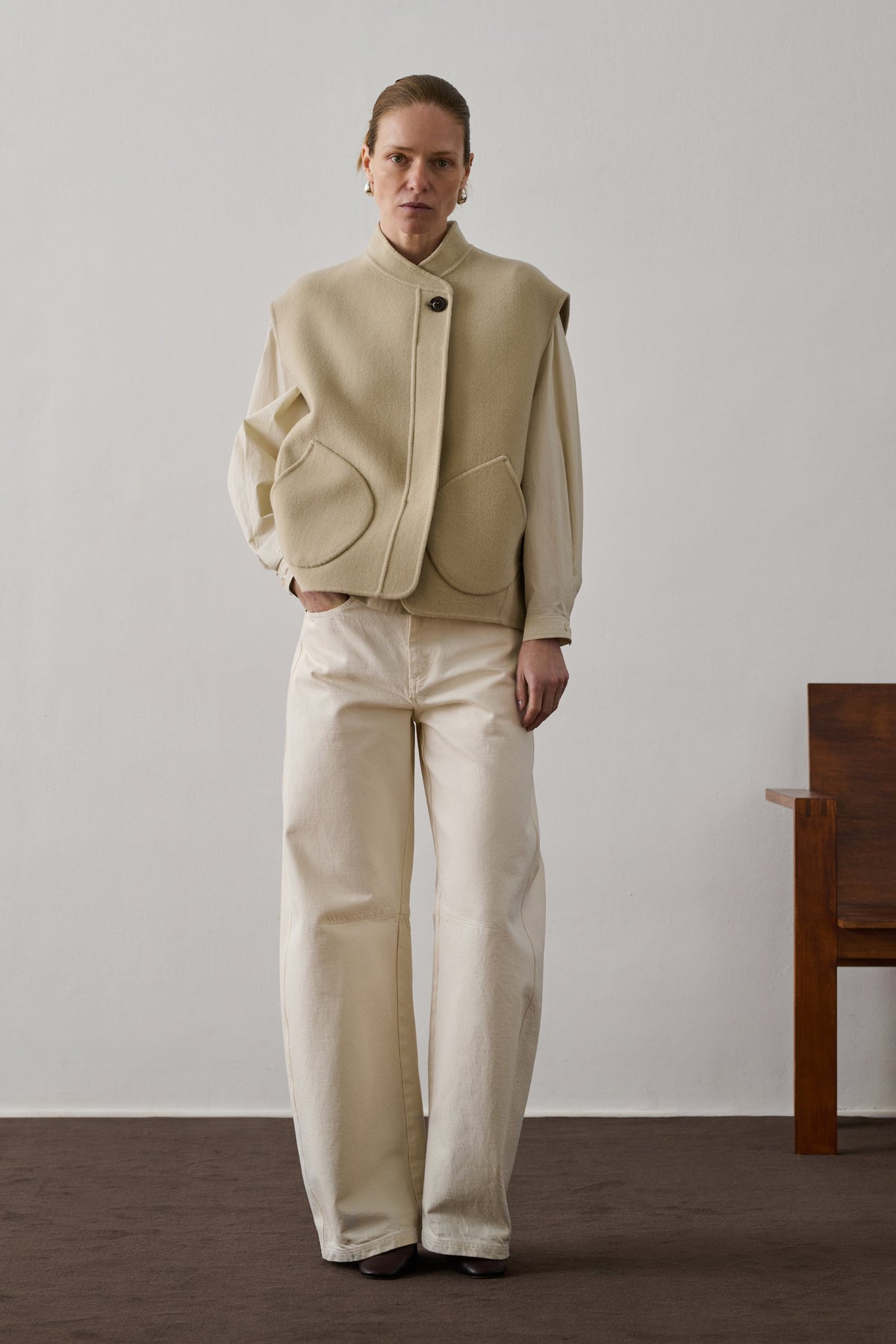 Blouson en laine double face
