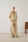 Pantalon en twill de lin