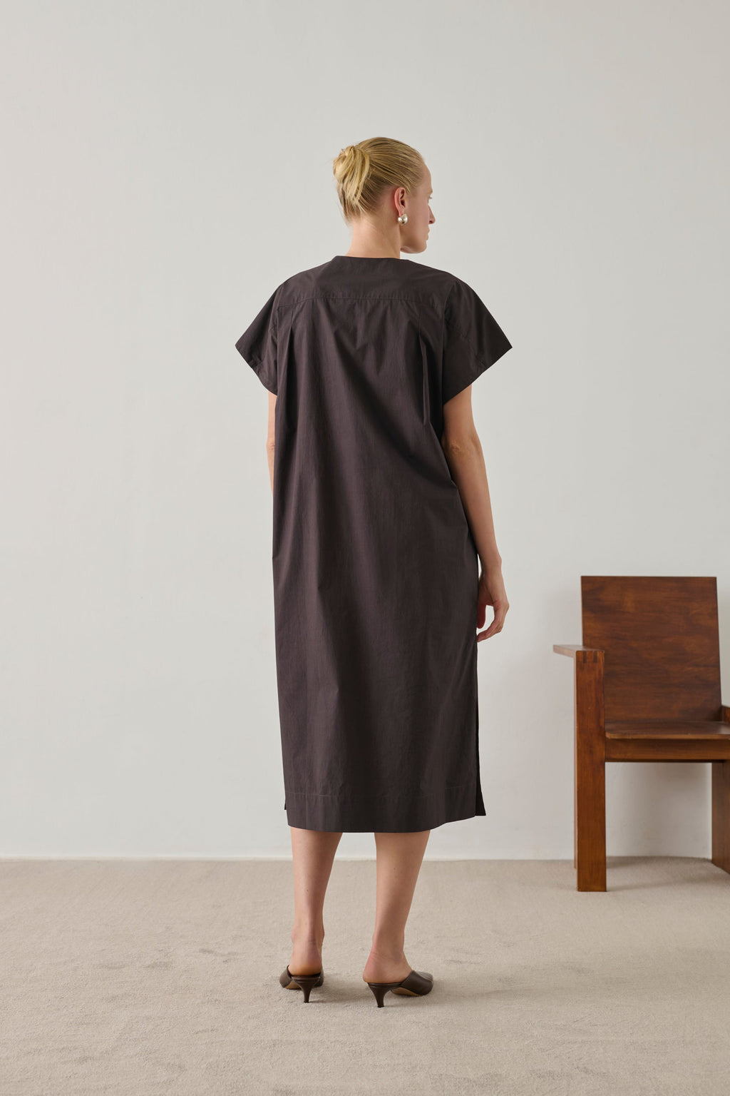 Robe avec débardeur en popeline