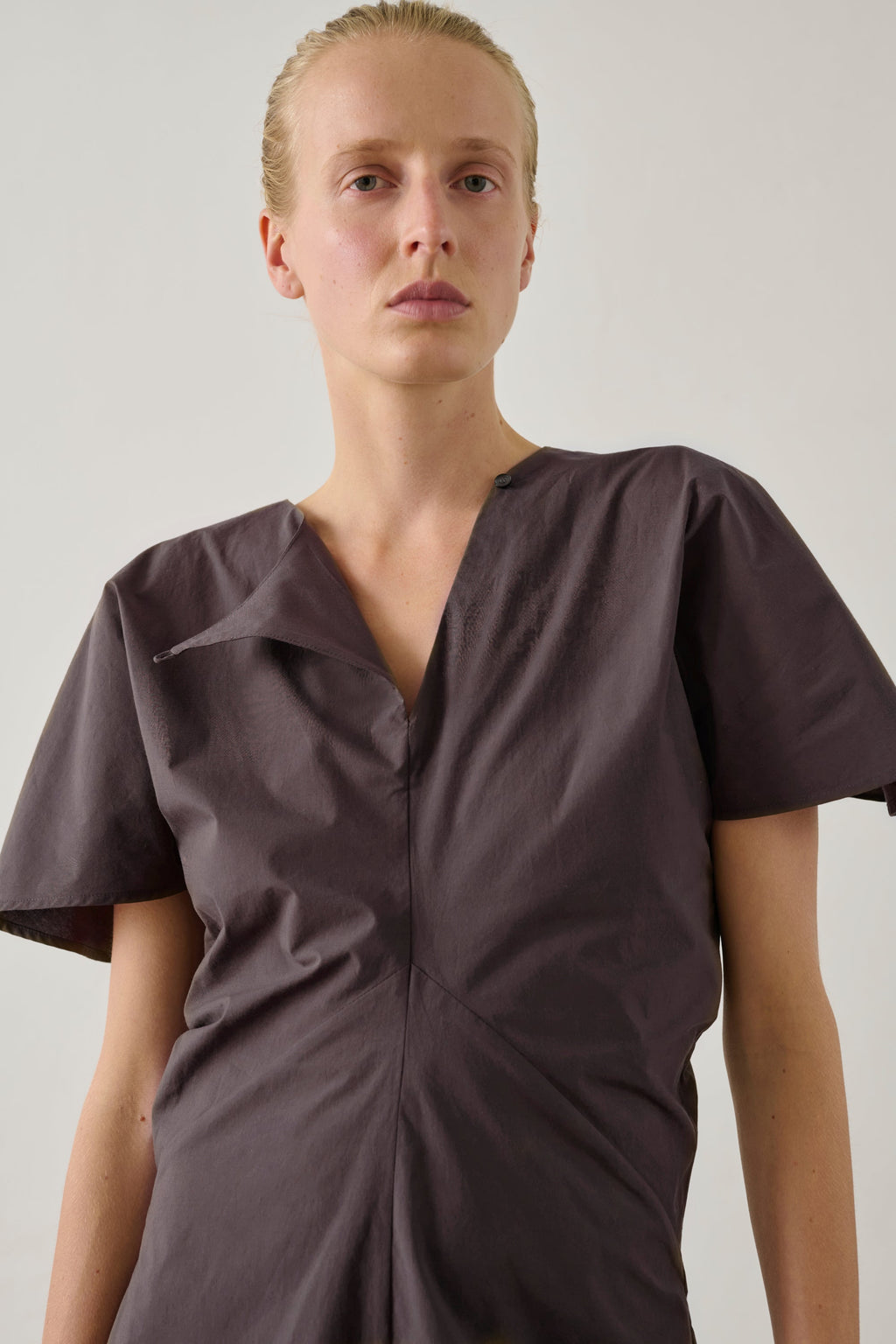 Robe courte en popeline