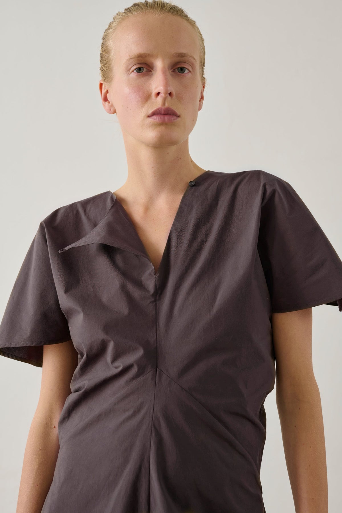Robe courte en popeline