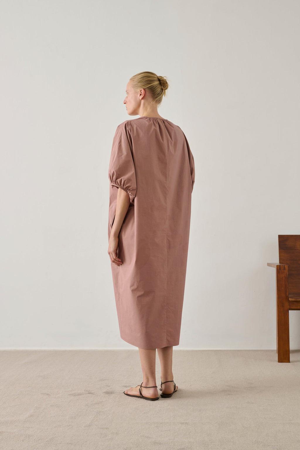 Robe ample en popeline