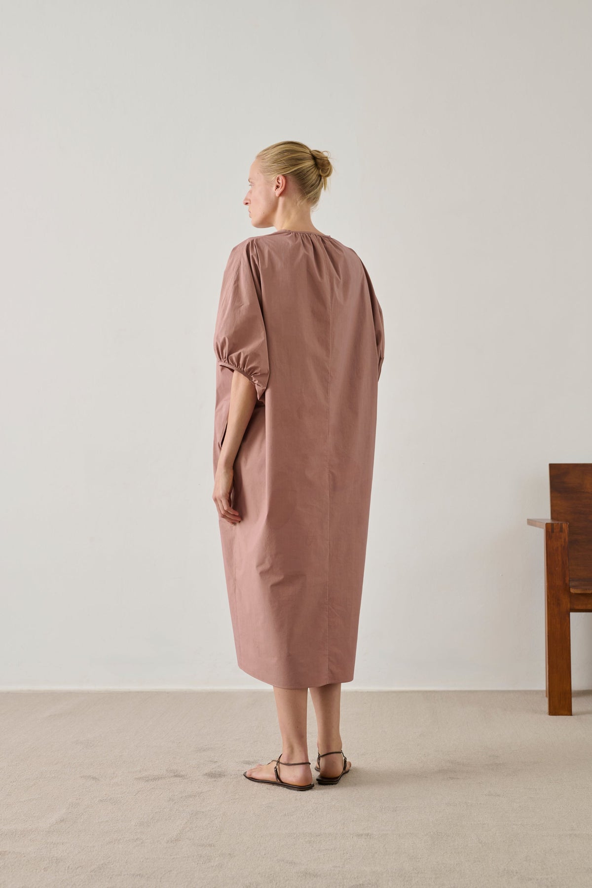 Robe ample en popeline